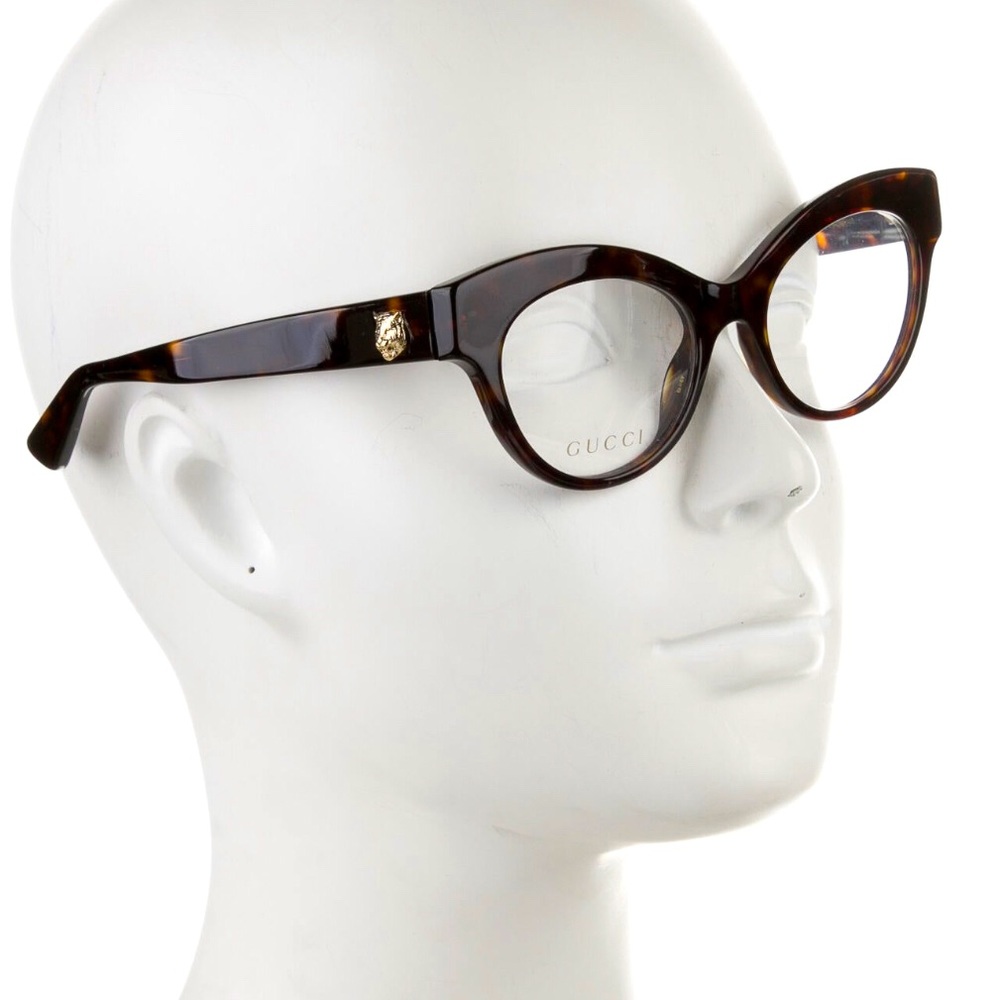 Gucci Butterfly Eyeglasses- Black Tortoiseshell Acetate